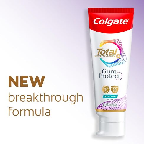 Colgate Total Active Prevention Gum Protect Whitening Toothpaste, Whitening Gum Toothpaste for Gum Inflammation, Redness, Bleeding Gums, Irritation, and Gum Sensitivity, SLS Free, 3.0 oz in Saudi Arabia