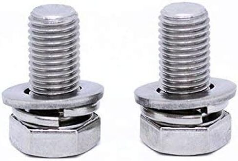 (قطعة واحدة) BelMetric M12X1.5X100 A2-70 مسامير صنبور سداسية من الفولاذ المقاوم للصدأ متري دقيق DIN 961 للسيارات والدراجات النارية والمركبات المائية، تتضمن الغسالات BR12X1.5X100SS in Saudi Arabia