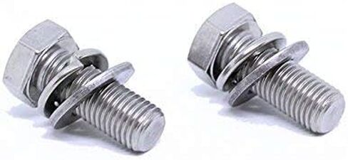 (قطعة واحدة) BelMetric M12X1.5X100 A2-70 مسامير صنبور سداسية من الفولاذ المقاوم للصدأ متري دقيق DIN 961 للسيارات والدراجات النارية والمركبات المائية، تتضمن الغسالات BR12X1.5X100SS in Saudi Arabia