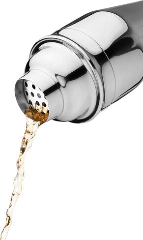 شاكر كوكتيل كبير حقيقي مع مصفاة و jigger ، 34 أوقية. شاكر كوكتيل من الفولاذ المقاوم للصدأ ، مارغريتا شاكر ، شرب الهزازات كوكتيل ، فضية in Kuwait