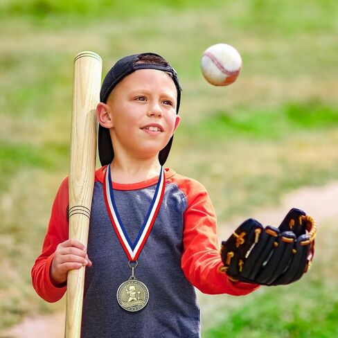 24 قطعة من ميداليات جائزة Tball مع شرائط الرقبة، ميداليات جوائز رياضية، ميداليات يوم رياضي، جوائز للمسابقات الرياضية، هدية الفائز بالحفلة in Saudi Arabia