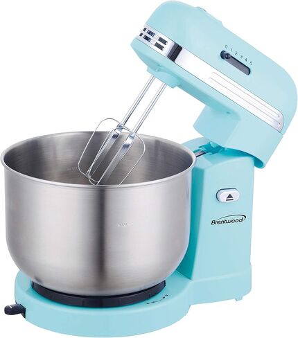 Brentwood Appliances BTWSM1162W خلاط حامل 5 سرعات مع وعاء خلط الفولاذ المقاوم للصدأ 3 كوارت (أبيض) ، مقاس واحد in Saudi Arabia