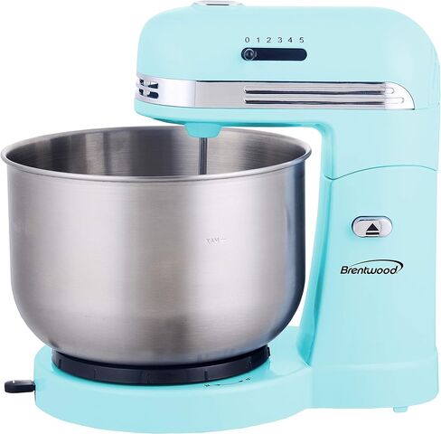 Brentwood Appliances BTWSM1162W خلاط حامل 5 سرعات مع وعاء خلط الفولاذ المقاوم للصدأ 3 كوارت (أبيض) ، مقاس واحد in Saudi Arabia