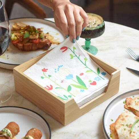 Bamboo Napkin Holder For Table 9.29" x 5.43" x 2.56" - Japanding Design, Multipurpose - Stylish Home Decor Napkin Organizer. in Saudi Arabia