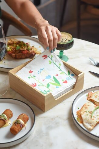Bamboo Napkin Holder For Table 9.29" x 5.43" x 2.56" - Japanding Design, Multipurpose - Stylish Home Decor Napkin Organizer. in Saudi Arabia