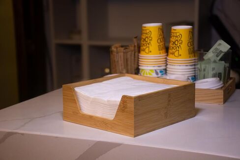 Bamboo Napkin Holder For Table 9.29" x 5.43" x 2.56" - Japanding Design, Multipurpose - Stylish Home Decor Napkin Organizer. in Saudi Arabia