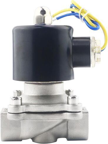 1/2 Inch Stainless Steel Electric Solenoid Valve 110V AC Normally Closed, Includes of 2 Fittings, Tape, 2 Clamps, 1 Pair of Gloves for Water, Air, Diesel in Saudi Arabia