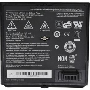 300769-003 Black Battery for Bose Sounddock Portable Digital Music System SoundLink Air Series 300769-001 300769-002 300769-004 300770-001 4ICR19/66 16.8V 32Wh 2200mAh