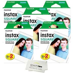 Fujifilm Instax Square Instant Film - 100 Exposures + Quality Photo Microfiber Cloth …