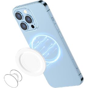 AUROX Compatible with MagSafe Base for iPhone 15/14/13/12 Magnetic Base Plate【Base Only】 Compatible with PopSocket Phone Grips and Phone Ring Holder, Magnet Socket Grip Base (Clear)