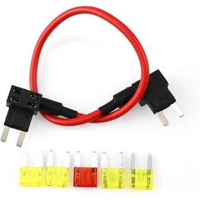 Fuse Adapter Fuse Holder Bypass Cable 14awg Wire/20amps Repair Fuel Pump Relay Bypass Cable Compatible with Dodge Jeep Chrysler VW 2007-2016