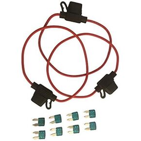 Automotive Car Truck in-line 16 Gauge Fuse Holder for Mini Blade Type Fuse 3 Pieces + 8 Pieces Mini Blade Fuse 15Apm