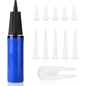 LUTER Exercise Ball Pump Kit, 12pcs Hand Air Pumps for Balls with Exercise Ball Plug Replacement Kit Plastic Hand Pump for Inflatables Swimming Ring Yoga Ball