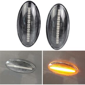 LED Side Marker Light Turn Signal Lamp Compatible with Suzuki Grand Vitara Vtarai Jimny Swift SX4 S-Cross APV Arena XL7 Alto Fiat Sedici (Black)