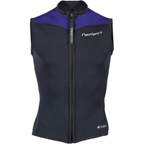 Neo Sport Men’s and Women’s Front Zipper Wetsuit Vest - 2.5mm -4-Way Stretch Neoprene - 50+ UV SHIELD