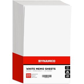 White Memo Sheets Paper – Perfect for Quick Notes, To-Do Lists and Reminders for School, Office and Business | 4 x 6 Inches | 24lb Bond / 60lb Text (90gsm) Paper | 250 Sheets per Pack