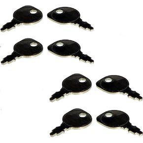 Eight (8) Universal Ignition Key All Lawn Equip. w/Indak Key Switch 691959