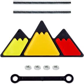 UTSAUTO Tri-Color Grille Badge Emblem Decoration Accessories Car Truck Label Fits for Tacoma 4Runner Tundra Sequoia Rav4 Highlander Grille Badge Logo Decoration - White-Gray-Black