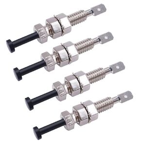 weideer 4Pcs 12V Door Pin Switch Momentary Universal Adjustable Car Bonnet Alarm Light Hood Switch K-025-I