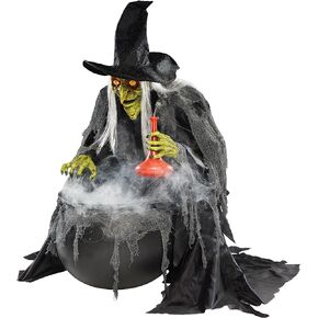 Spirit Halloween 3.9 Ft The Cauldroness Animatronic | Animated Decoration | Fog Machine Compatible | Speaks Phrases
