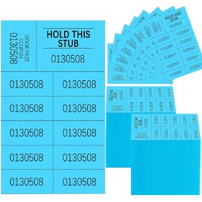 Kosiz 2000 Sheets Raffle Tickets Basket Raffle Ticket with 10 Bid Numbers Per Sheet Chinese Auction Tickets Silent Auction for Church Events Classroom School(Dark Color)
