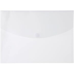 Filexec Poly Envelope, Letter, Side-Load, Hook & Loop Fastener, 3-Hole Punched, Clear (Pack of 12) (50086-17223)