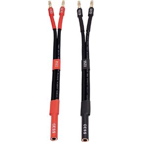 CESS-141 Banana Plug Cable Splitter 1-in 2-Out, 2 Pack