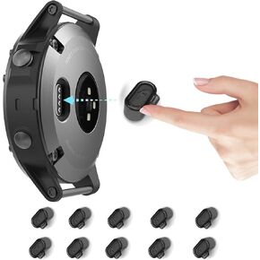 Miimall Compatible for Garmin Fenix 7 Charger Port Protection, TPU Anti-Dust Port Cap Plug for Garmin Fenix 7/7X/7S/6, Garmin Instinct 2/2S, Garmin Epix 2, Plugs for Garmin Accessories