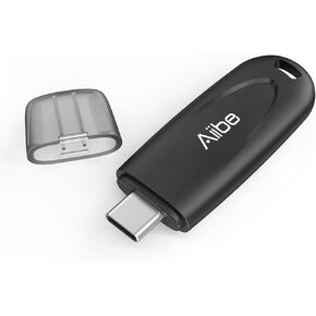 Aiibe 128GB Type-C Flash Drive, 128GB USB-C 3.2 Gen 1 Up to 130MB/s Read, Small Thumb Drive USB C Memory Stick 128 GB Flash Drive for Smartphone, Laptop, Tablet, USB-C Devices (Black)