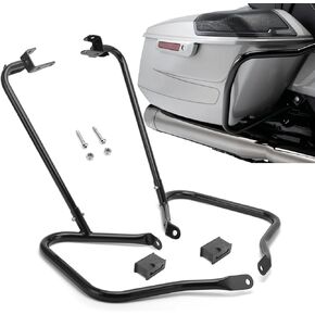 Chrome Rear Saddlebag Guards complete Kit for 2014-Later Harley Touring Street Road Glide Electra Glide Road King