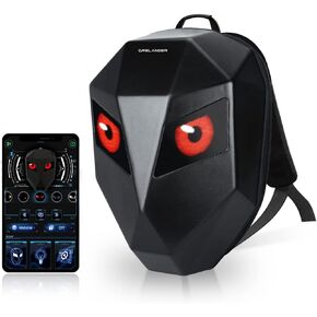 Helmet Backpack,Programmable Motorcycle Backpack with LED Display, Expandable Helmet Shoulder Bag for Hiking Travel Riding Daypack