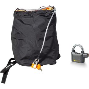 Helmet bag, anti-theft, waterproof, anti-cut, 11 meters of steel cable inside, security helmet bag for 1 helmet (Single (5.5 gallons))