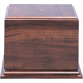 5" Tall Cherry Finish Particle Wood Base for Cups Trophies Awards Figurines Riser Pepetual Trophy for Extra Plates