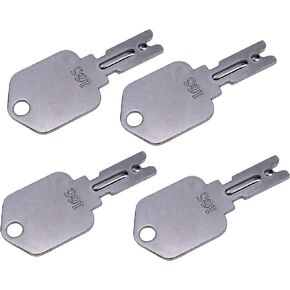 JEENDA Forklift Ignition Key 166 Compatible with Generic Clark Yale Hyster Komatsu Gradall Gehl Crown Cat Daewoo 186304 6T-2663 KM31166P 1430 Hyster Forklift Keys (10)