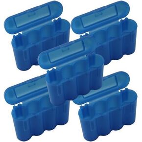 5 AA/AAA / CR123A Blue Battery Holder Storage Cases