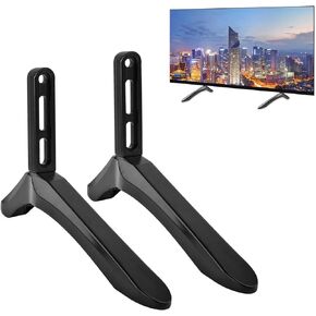 حامل تلفزيون عالمي، حامل تلفزيون على سطح الطاولة، استبدال أرجل التلفزيون لشاشات تلفزيون مسطحة LED TCL مقاس 32 إلى 65 بوصة، أرجل حامل تلفزيون مع براغي، يتحمل ما يصل إلى 80 رطلًا in Kuwait