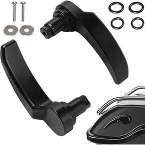 Harley Saddlebag Latches - Perfect Fit, Easy Installation - Compatible for Harley Davidson Touring Street Glide Electra Glide Road Glide Road King 2014-2023 (Black)