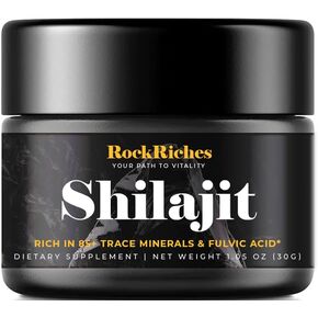 Shilajit Pure Himalayan Organic- 30g Bottle, 600mg Potency, Himalayan Shilajit Resin with 85+ Trace Minerals & Fulvic Acid for Energy, Immune Support (1 Pack)