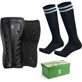 brooman Kids Sport Soccer Shin Guards Youth Football Pads Child Calf Protective Gear for Boys Girls Toddler Teenagers