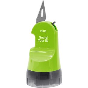 The Original Guard Your ID 3 in 1 Wide Advanced Roller with Retractable Box & Envelope Opener and Identity Theft Prevention Security Stamp Blue