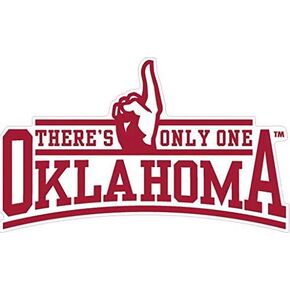 TANGDIAABBCC Aeiniwer 6 Inch OU There's Only One Oklahoma Sooners Logo Removable Wall Decal Sticker Art NCAA Home Room Decor 6.5 by 3.5 Inches C