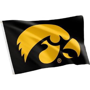 University of Iowa Flag Hawkeyes Flags Banners 100% Polyester Indoor Outdoor 3x5 (Style 1)
