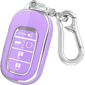 for Honda key fob cover,case with keychain,Soft TPU Protection key Shell/skin,5 Buttons fit 2022 2023 Accord Civic HR-V CR-V Pilot Remote Key(black)