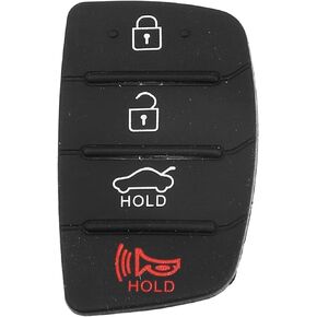 X AUTOHAUX 4 Button Car Remote Fob Case Cover Insert Rubber Pad Keypad Replacement for Hyundai