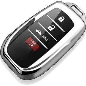 Tukellen for Toyota Key fob Cover Soft Key Shell Case for 2025 Camry 2019-2025 Land Cruiser,2021-2025 Sienna Venza Hilux Fortuner 2023-2025 Highlander Tundra Corolla bZ4X Prius 4/5/6 Buttons-Black