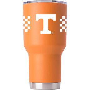 Gametime Sidekicks Tennessee 30oz Orange Tumbler - Officially Licensed, 18/8 Stainless Steel, Double-walled, Vacuum-insulated, UV LED Printed Logos, Sweatless, Stays Hot/Cold - 360 Wrap
