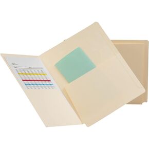 Smead End Tab Folder, Letter, Straight, 2 Pockets, Manila, 25 per Box (24117)