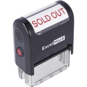 Sold Out Self Inking Rubber Stamp - Red Ink (ExcelMark A1539)