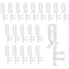Plastic Valance Clips 20Pcs,Hidden Faux Wood Blind Valance Clips 2 inch for Vertical Blinds