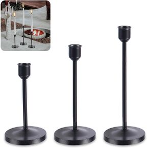 6arms Tea Candle Holder Tray, Metal Black Candlestick Holder, Candle Holders Set of 6 padk Tea Candle Light, for Dining Room, Table Centerpiece Decor,Decorative Tray…